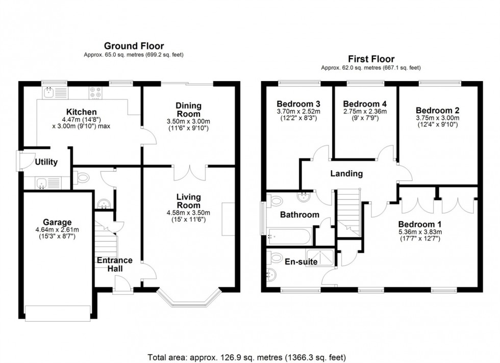 Floorplan for Aspen Gardens, ASHFORD