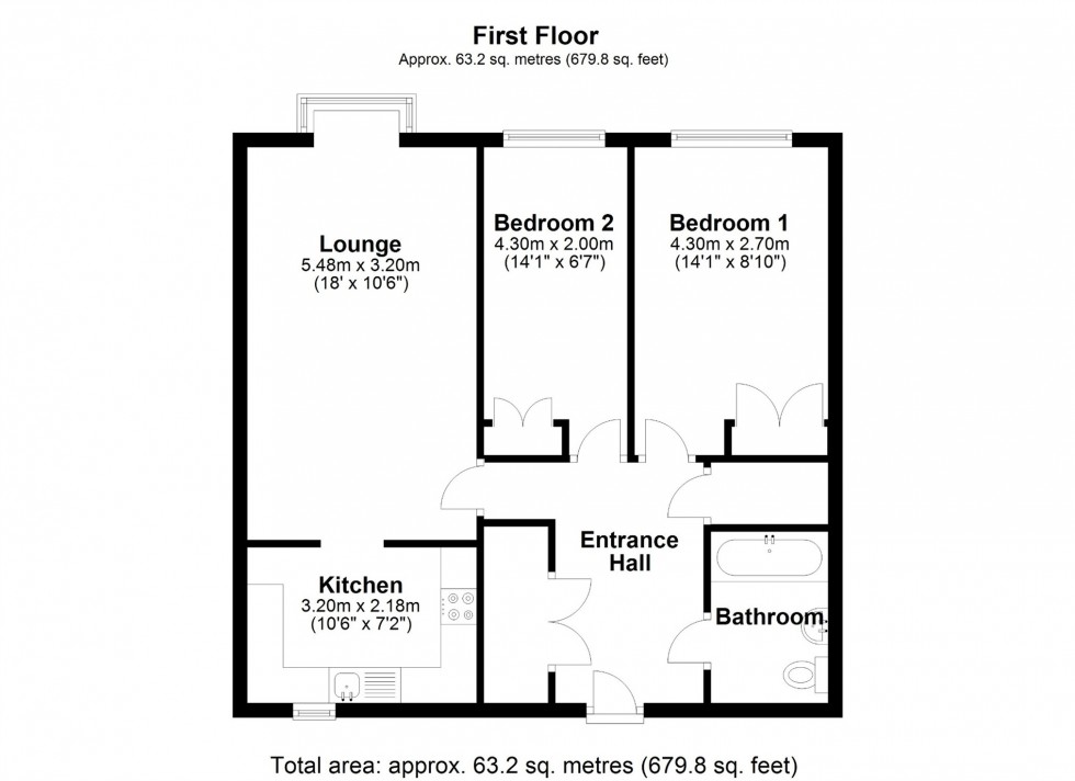 Floorplan for Beech Lodge, STAINES-UPON-THAMES