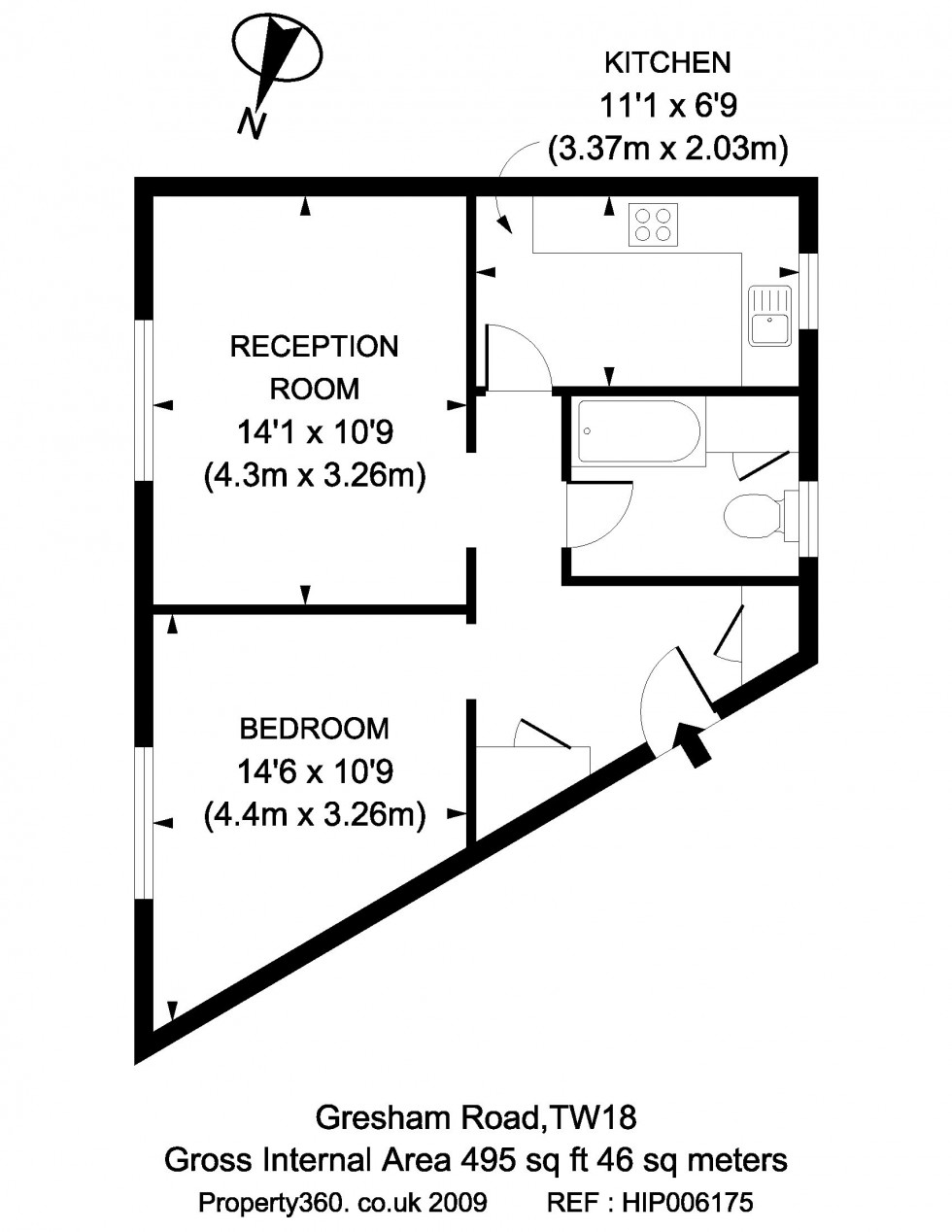 Floorplan for Carlton Court, STAINES