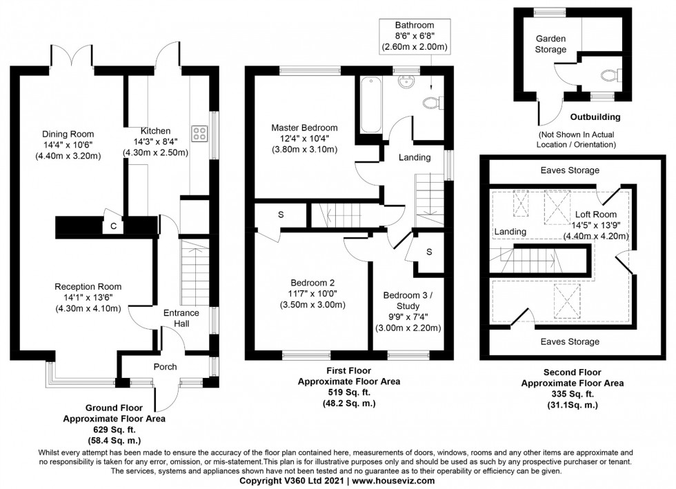 Floorplan for Berryscroft Road, STAINES-UPON-THAMES