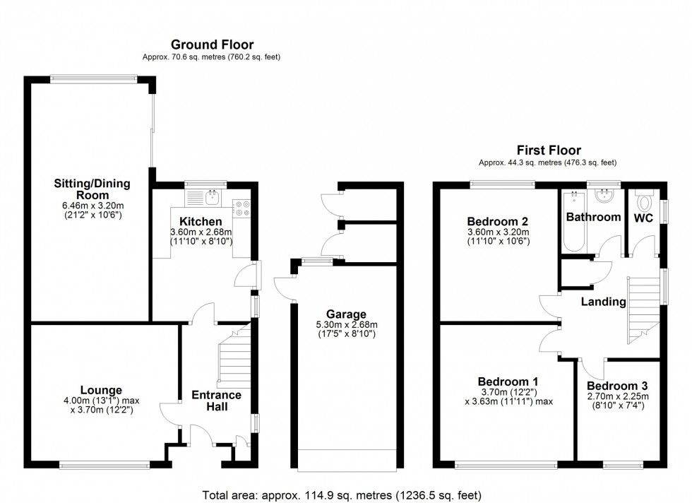 Floorplan for Fontmell Close, ASHFORD