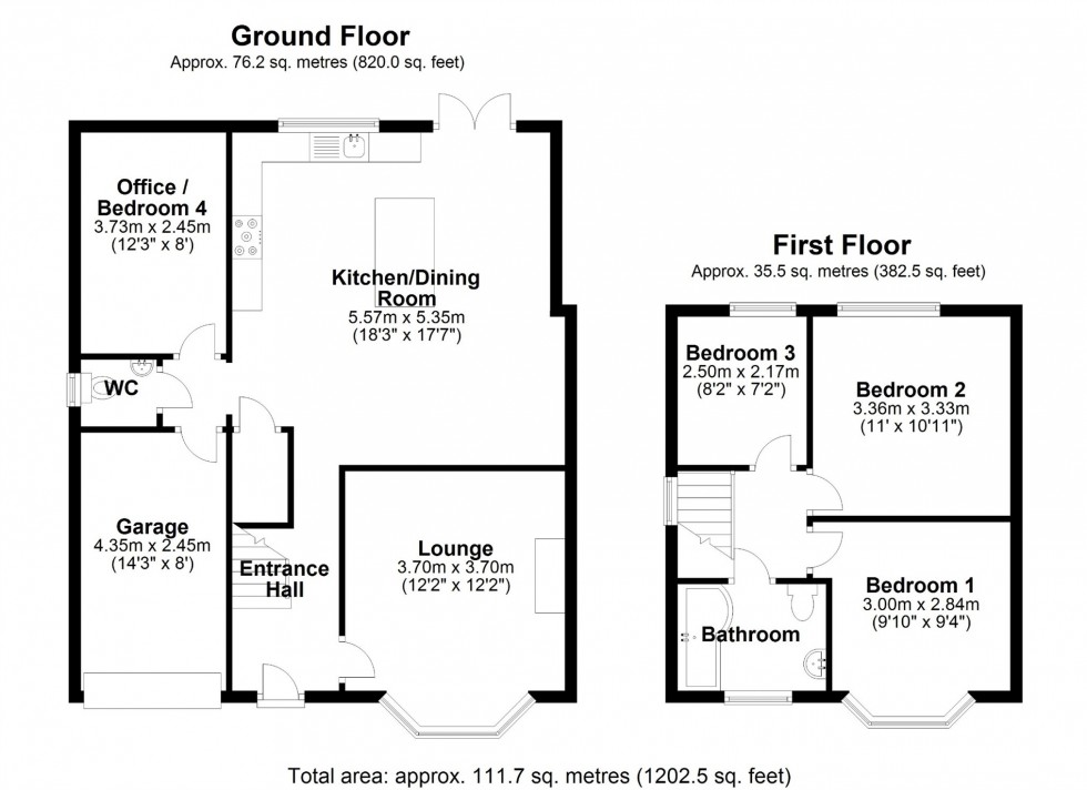Floorplan for Ash Grove, STAINES-UPON-THAMES