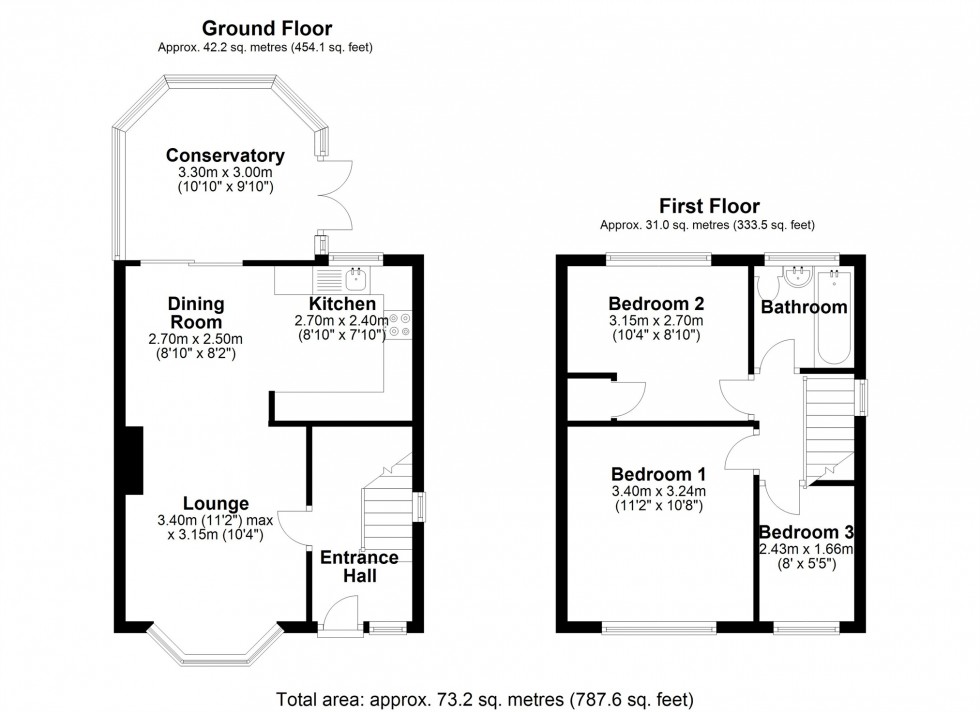 Floorplan for The Glade, Staines-upon-Thames, Surrey
