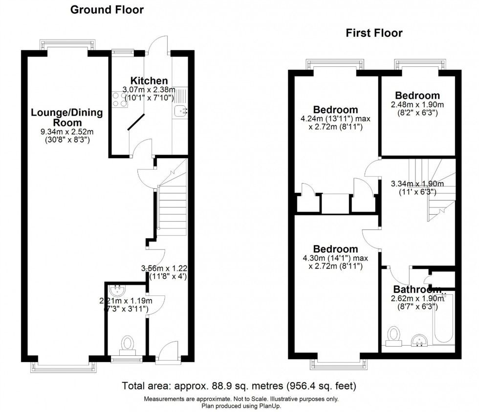 Floorplan for Garrick Close, Staines-upon-Thames