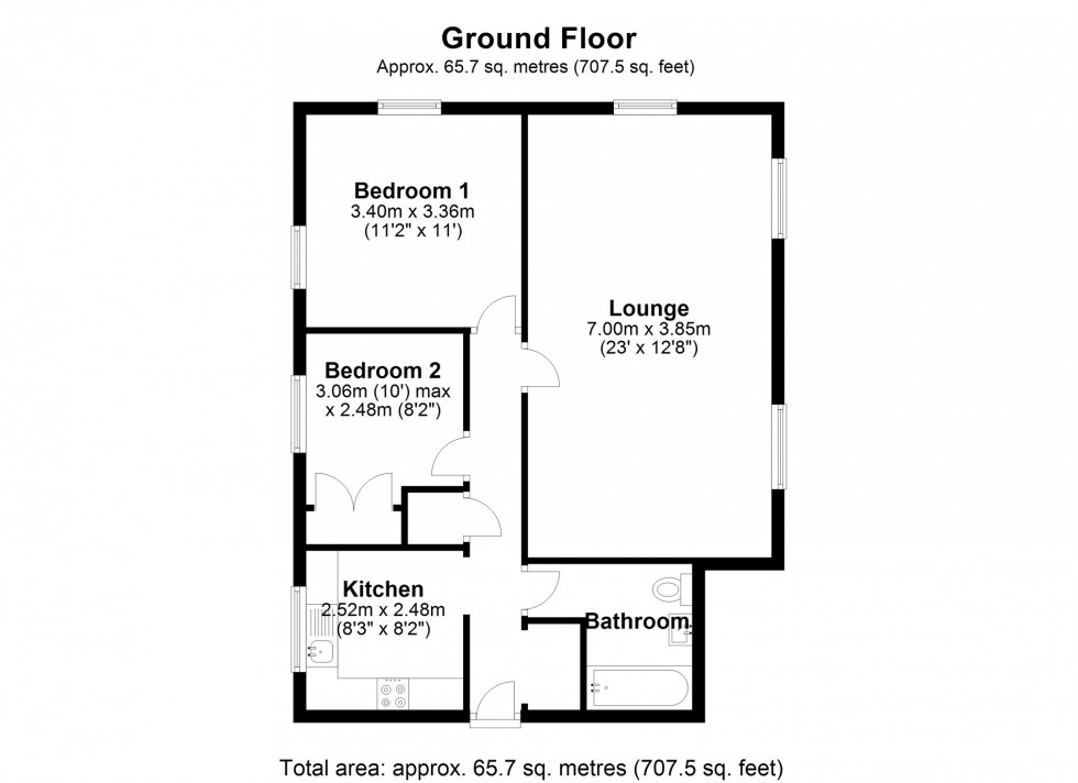 Floorplan for Oast Court, STAINES-UPON-THAMES