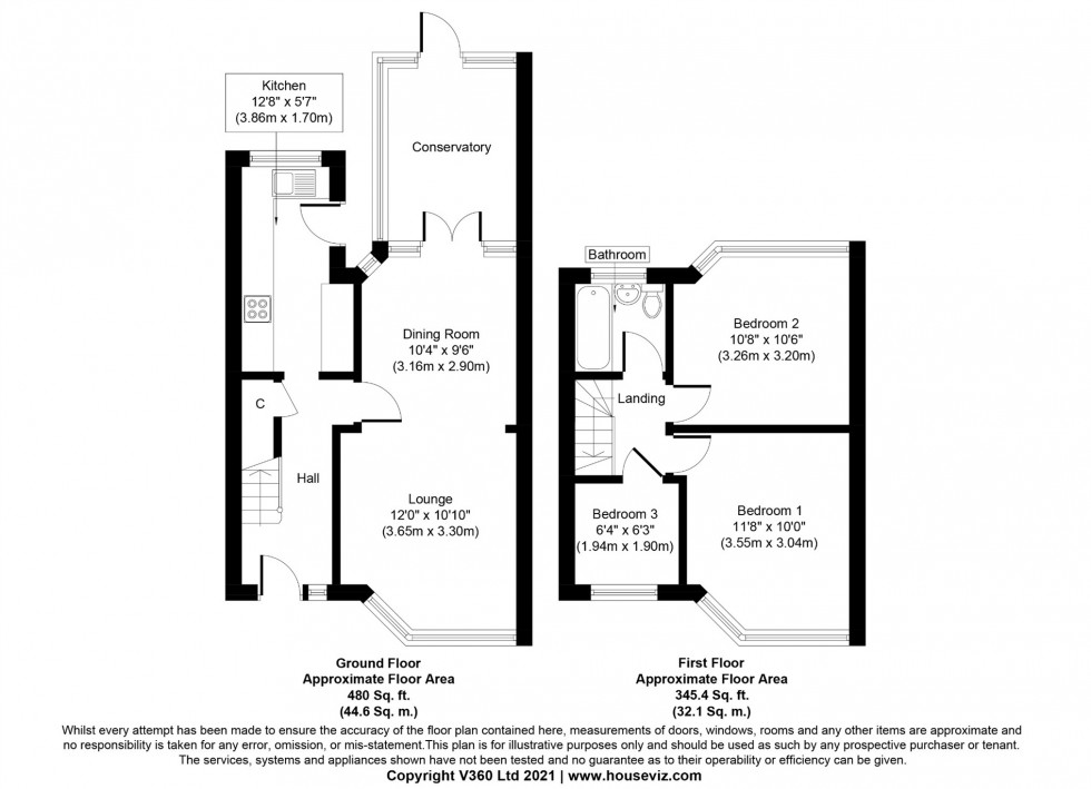 Floorplan for Petersfield Road, STAINES-UPON-THAMES