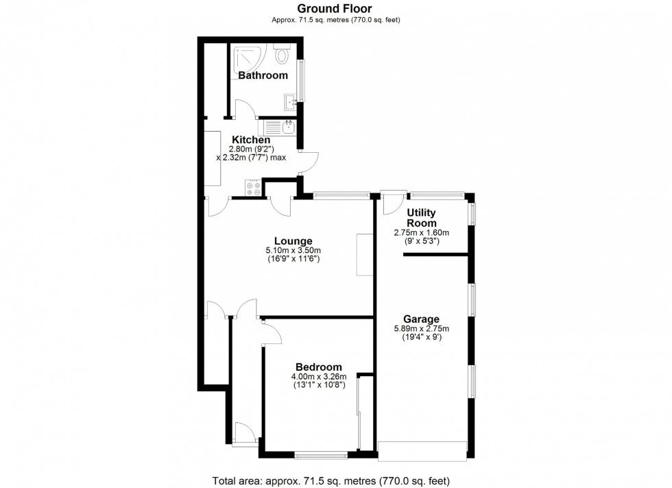 Floorplan for Avondale Avenue, STAINES-UPON-THAMES