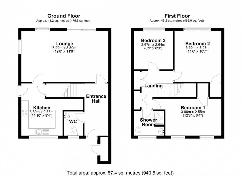 Floorplan for Wendover Road, STAINES-UPON-THAMES