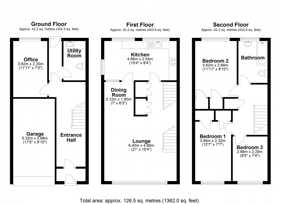 Floorplan for Leacroft Close, STAINES-UPON-THAMES