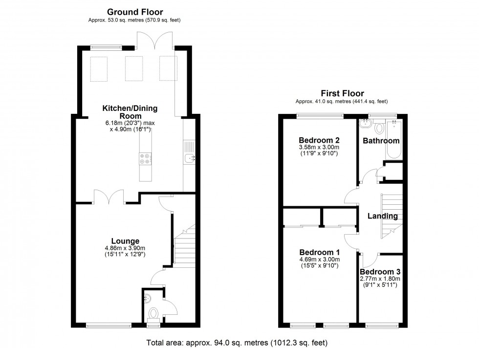 Floorplan for Shaftesbury Crescent, Staines-upon-Thames, Surrey