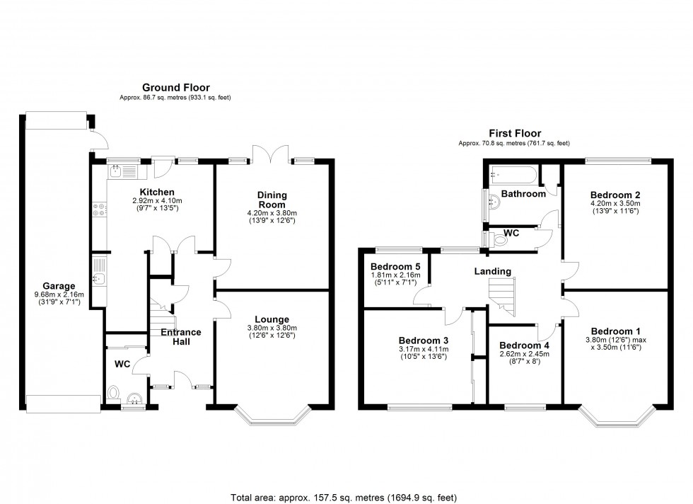 Floorplan for Grosvenor Road, Staines-upon-Thames, Surrey