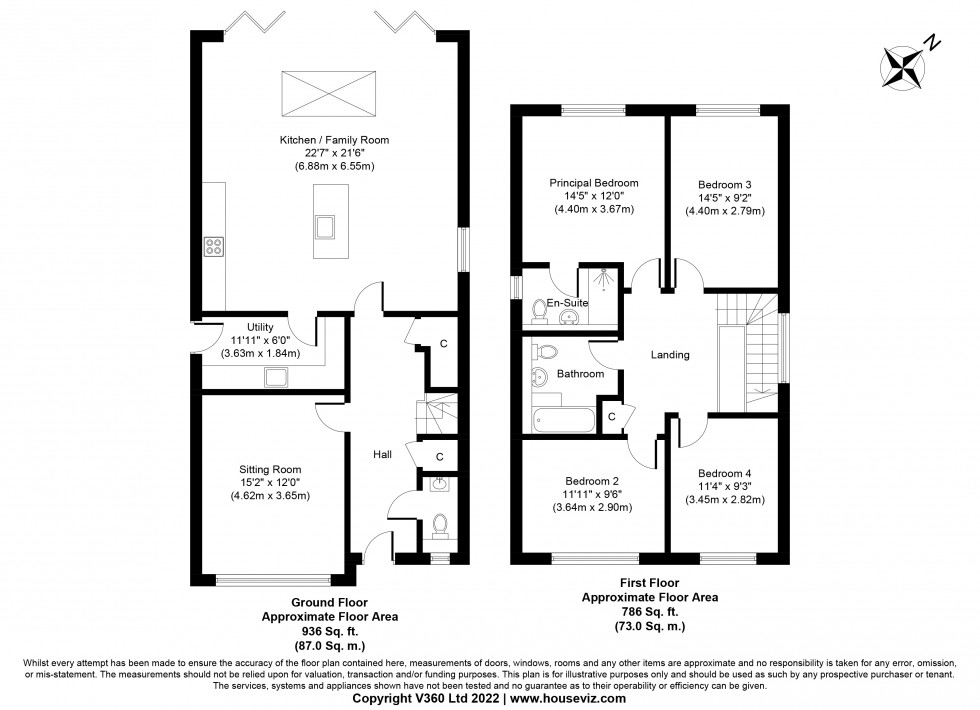 Floorplan for Ruskin Road, Staines-upon-Thames, Surrey