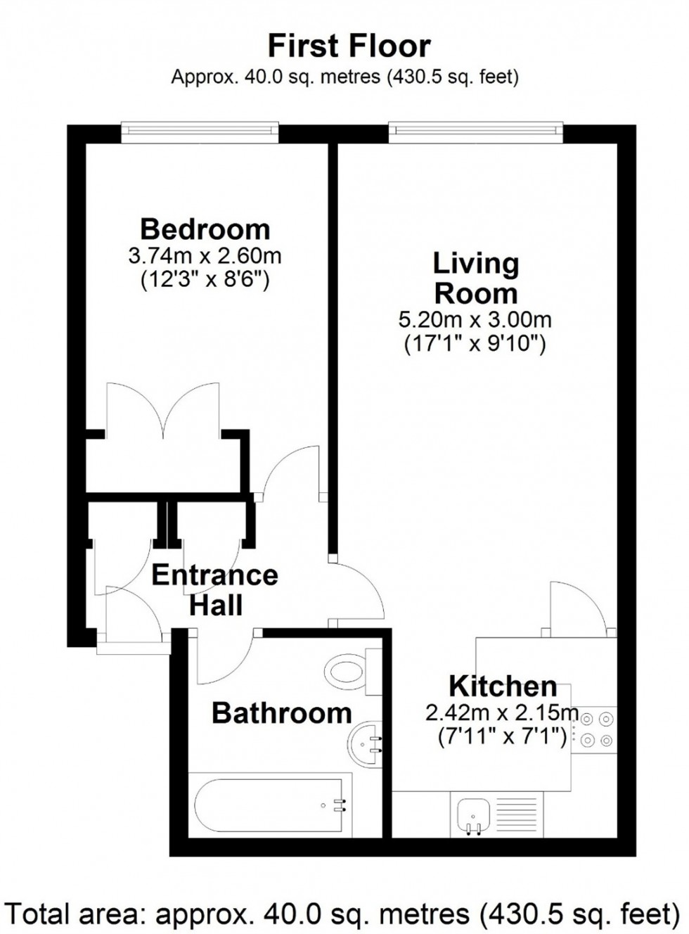 Floorplan for Gresham Road, Staines