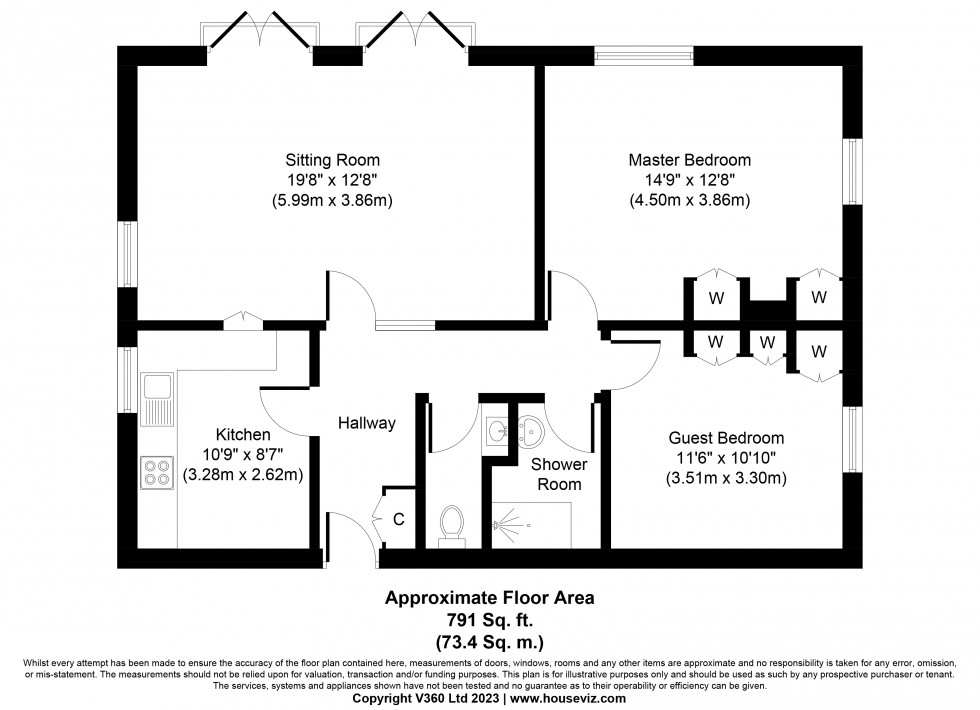 Floorplan for Greenlands Road, Staines-upon-Thames, Surrey