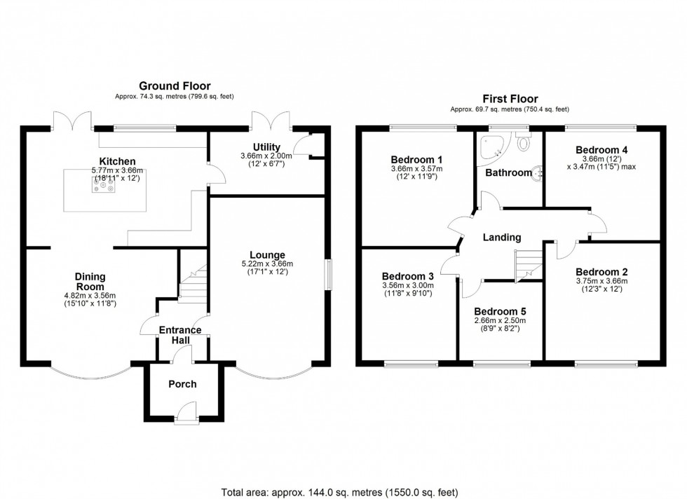 Floorplan for Everest Road, STAINES-UPON-THAMES