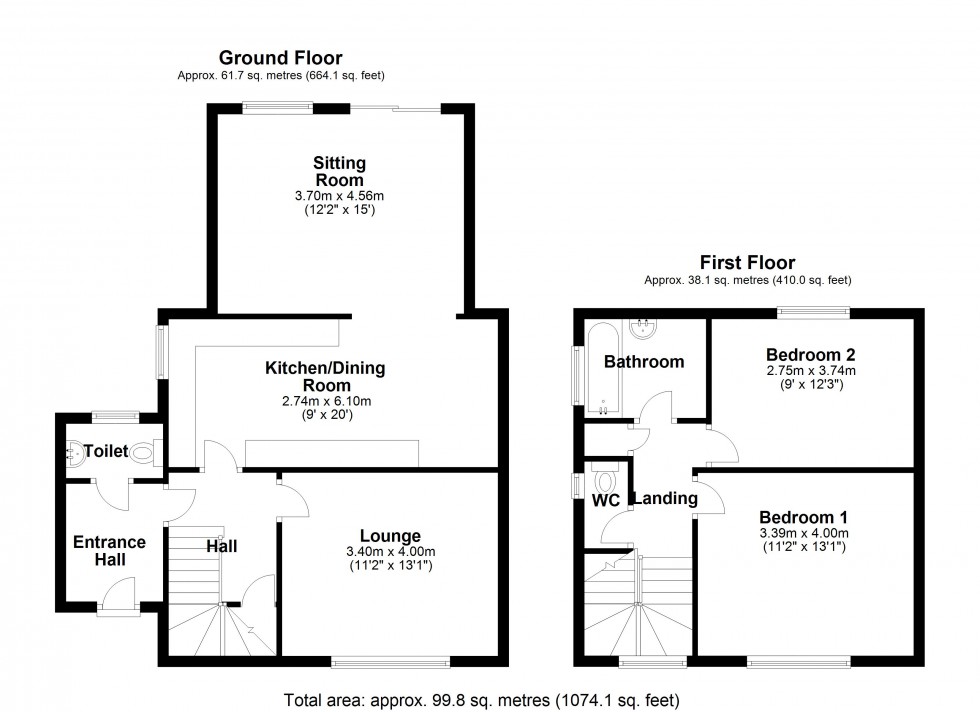 Floorplan for Charles Road, Staines-upon-Thames, Surrey