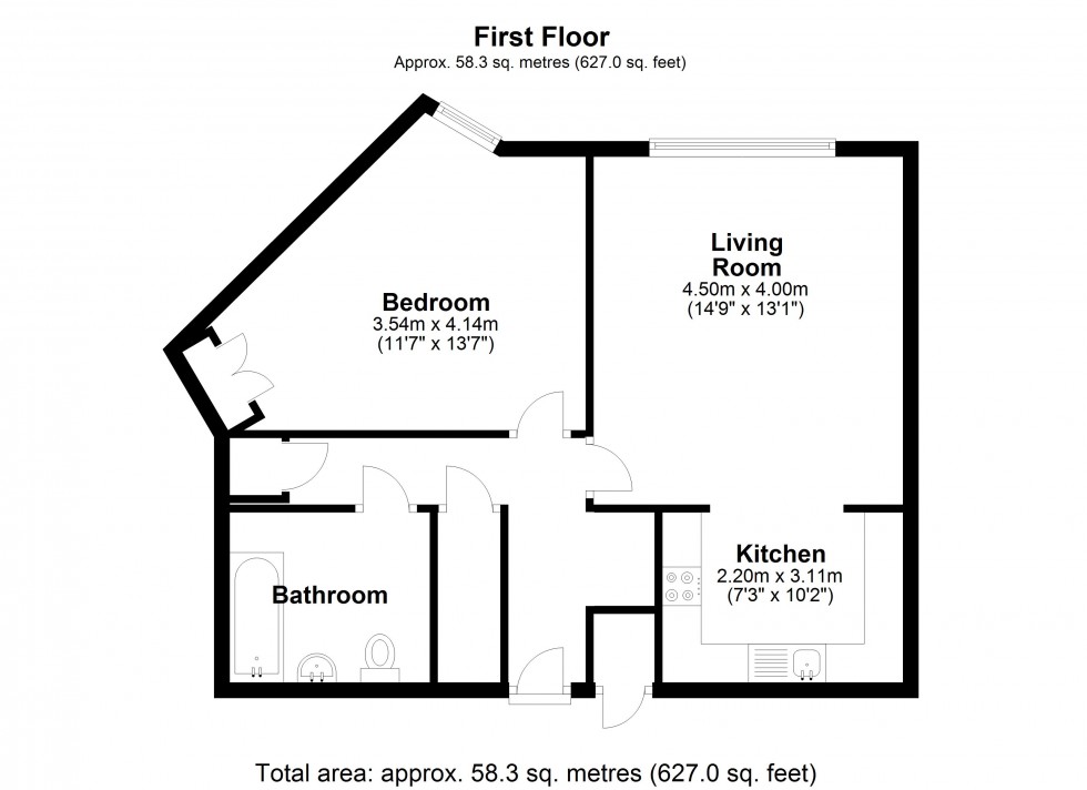 Floorplan for Farm Close, Staines-upon-Thames, Surrey