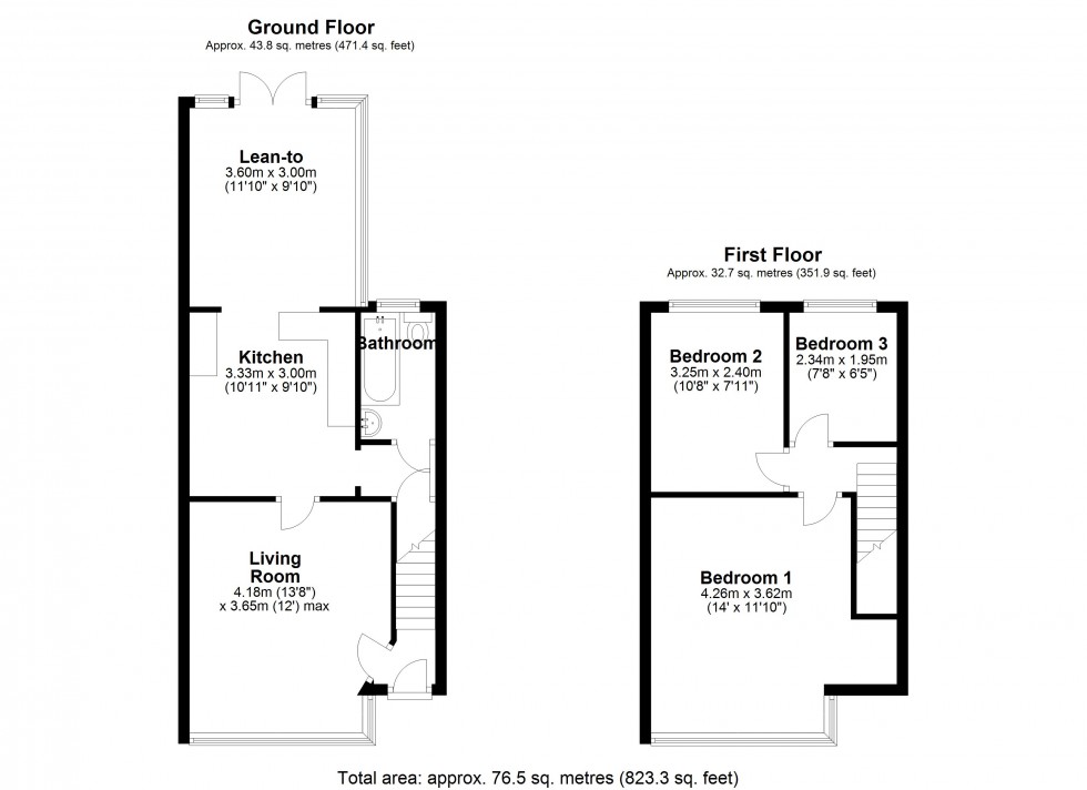 Floorplan for Long Lane, Staines-upon-Thames, Surrey