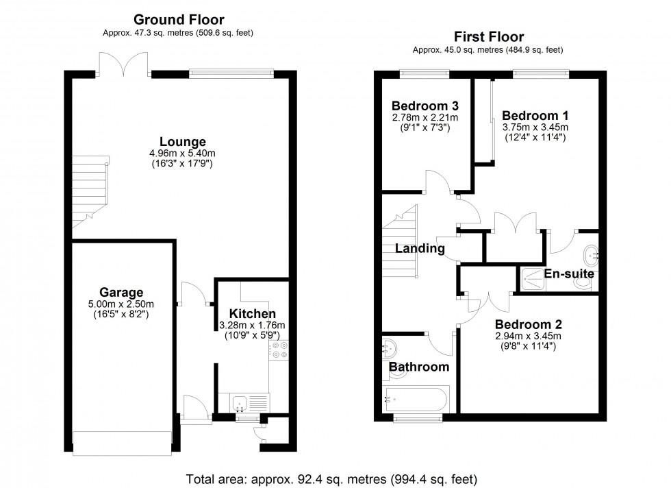 Floorplan for Robin Way, Staines-upon-Thames, Surrey