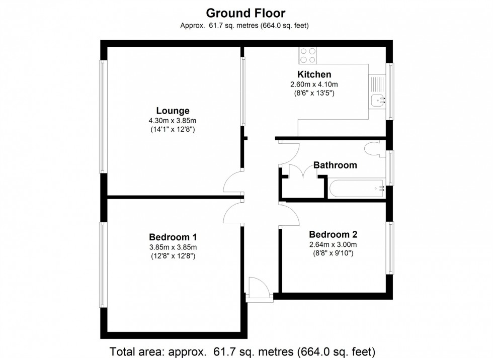 Floorplan for Vivienne House, STAINES-UPON-THAMES