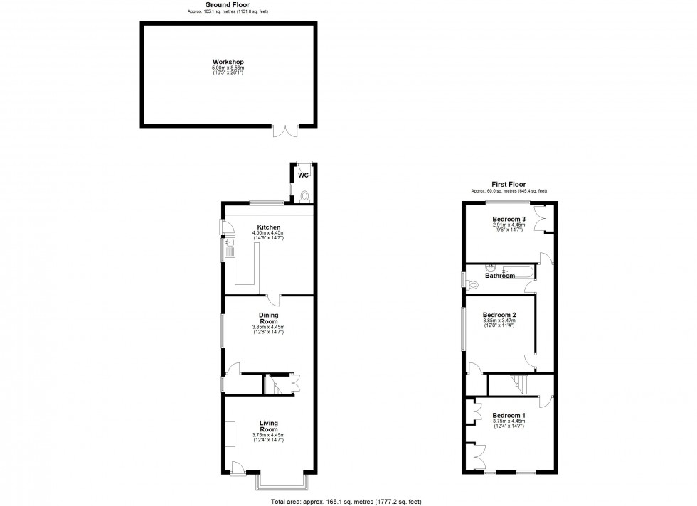 Floorplan for Hythe Road, Staines-upon-Thames, Surrey