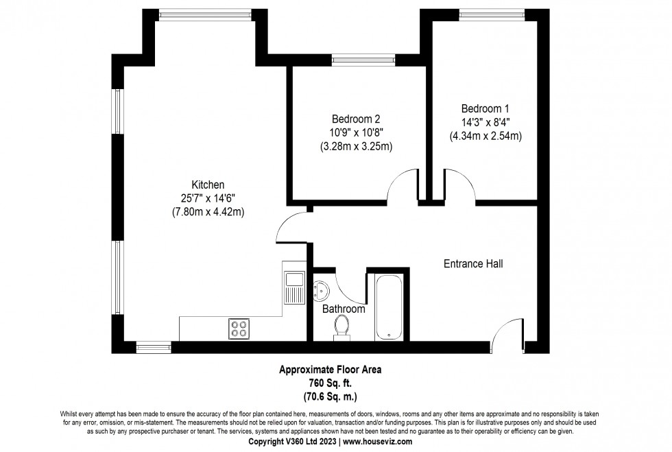 Floorplan for Long Lane, Staines-upon-Thames, Surrey
