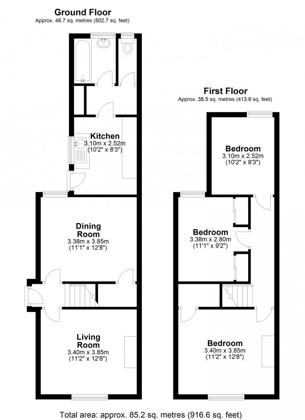 Floorplan for Wendover Road, Staines-upon-Thames, Surrey