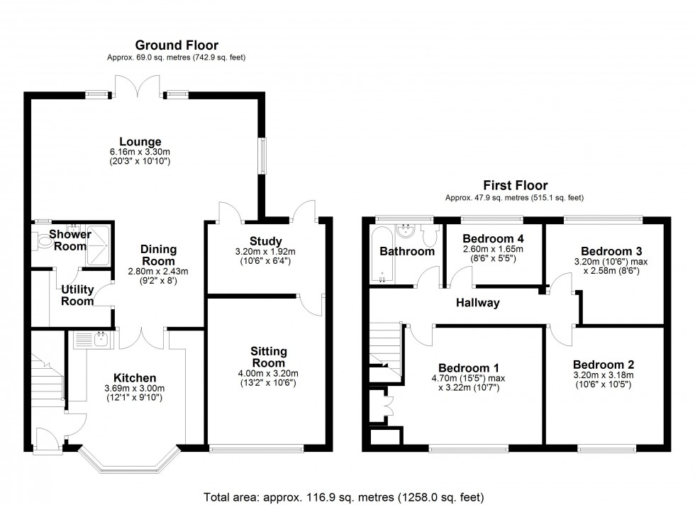 Floorplan for Stuart Way, Staines-upon-Thames, Surrey