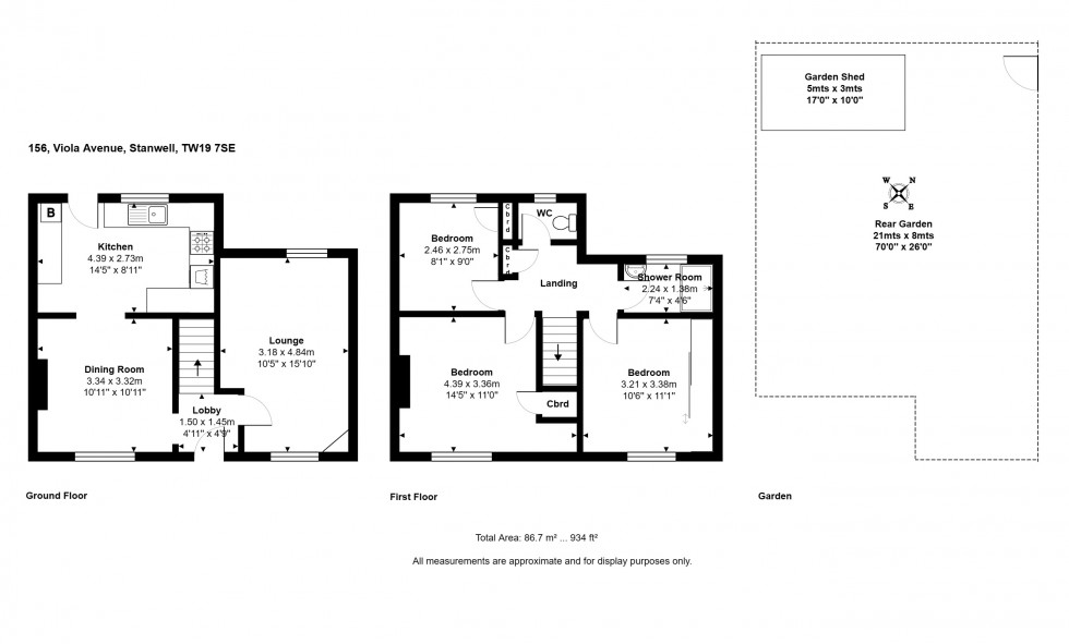Floorplan for Viola Avenue, Staines-upon-Thames, Surrey