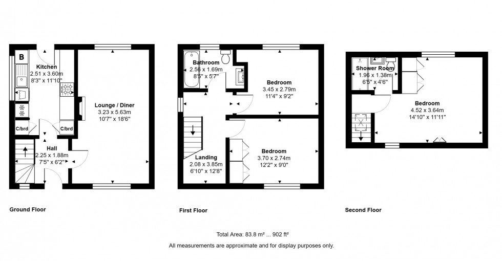 Floorplan for Gloucester Crescent, Staines-upon-Thames, Surrey
