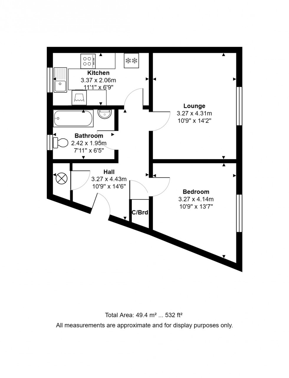 Floorplan for Gresham Road, Staines-upon-Thames, Surrey