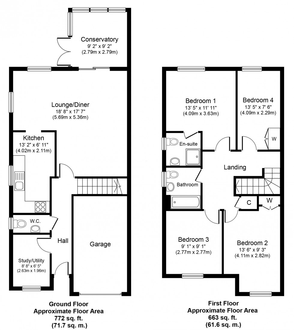 Floorplan for Thorpe Lea Road, Egham, Surrey