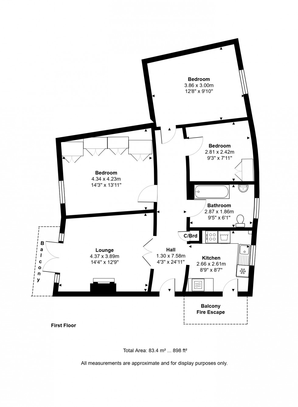Floorplan for Laleham Road, Staines-upon-Thames, Surrey