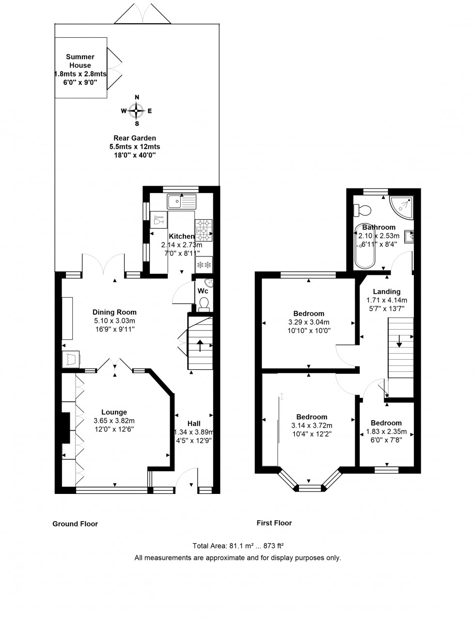 Floorplan for Stainash Crescent, Staines-upon-Thames, Surrey