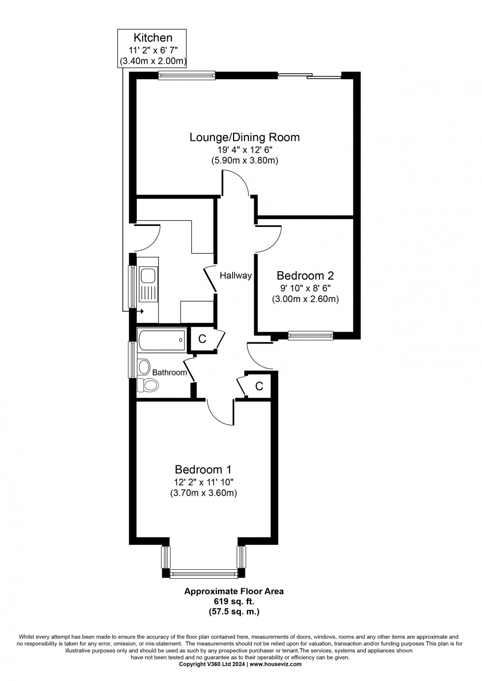 Floorplan for Stanwell, Staines-upon-Thames, Surrey