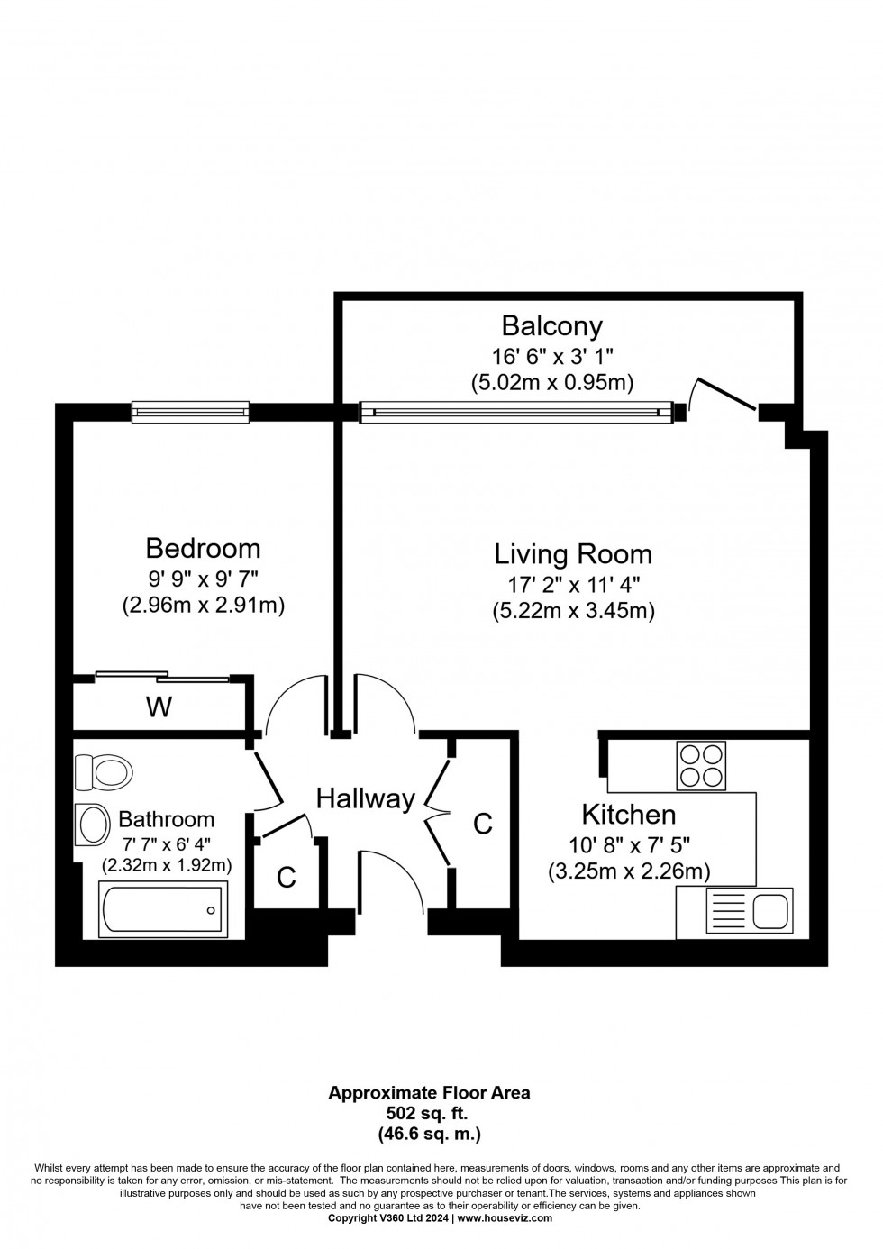 Floorplan for Fairfield Avenue, Staines-upon-Thames, Surrey