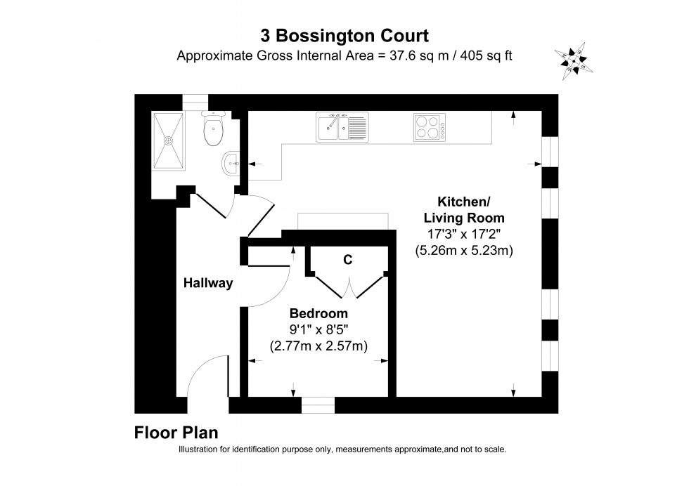 Floorplan for Gresham Road, STAINES-UPON-THAMES