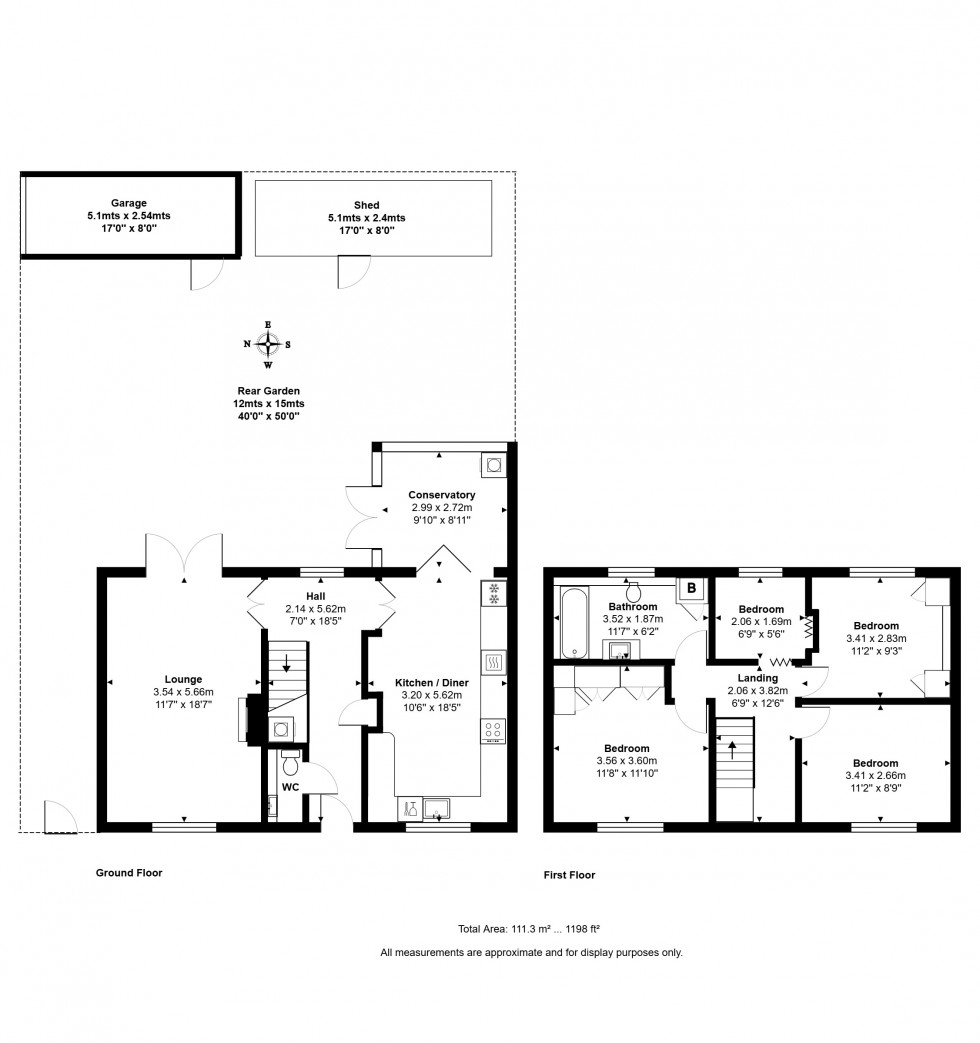 Floorplan for Kent Close, Staines-upon-Thames, Surrey