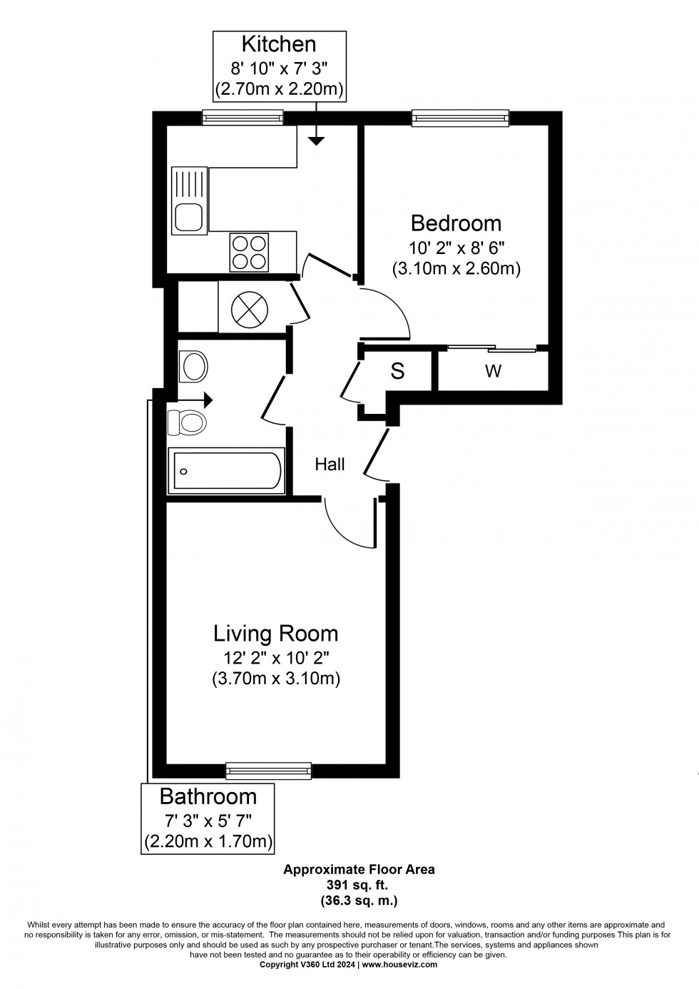 Floorplan for Oaks Road, Stanwell, Staines-upon-Thames, Surrey