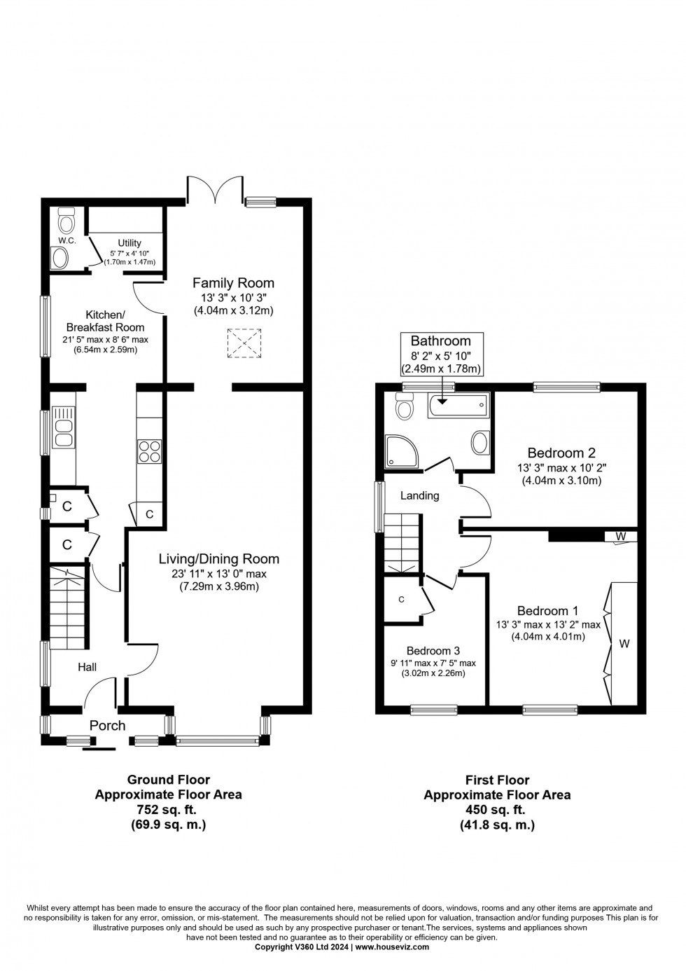 Floorplan for Brookside Avenue, Ashford, Surrey