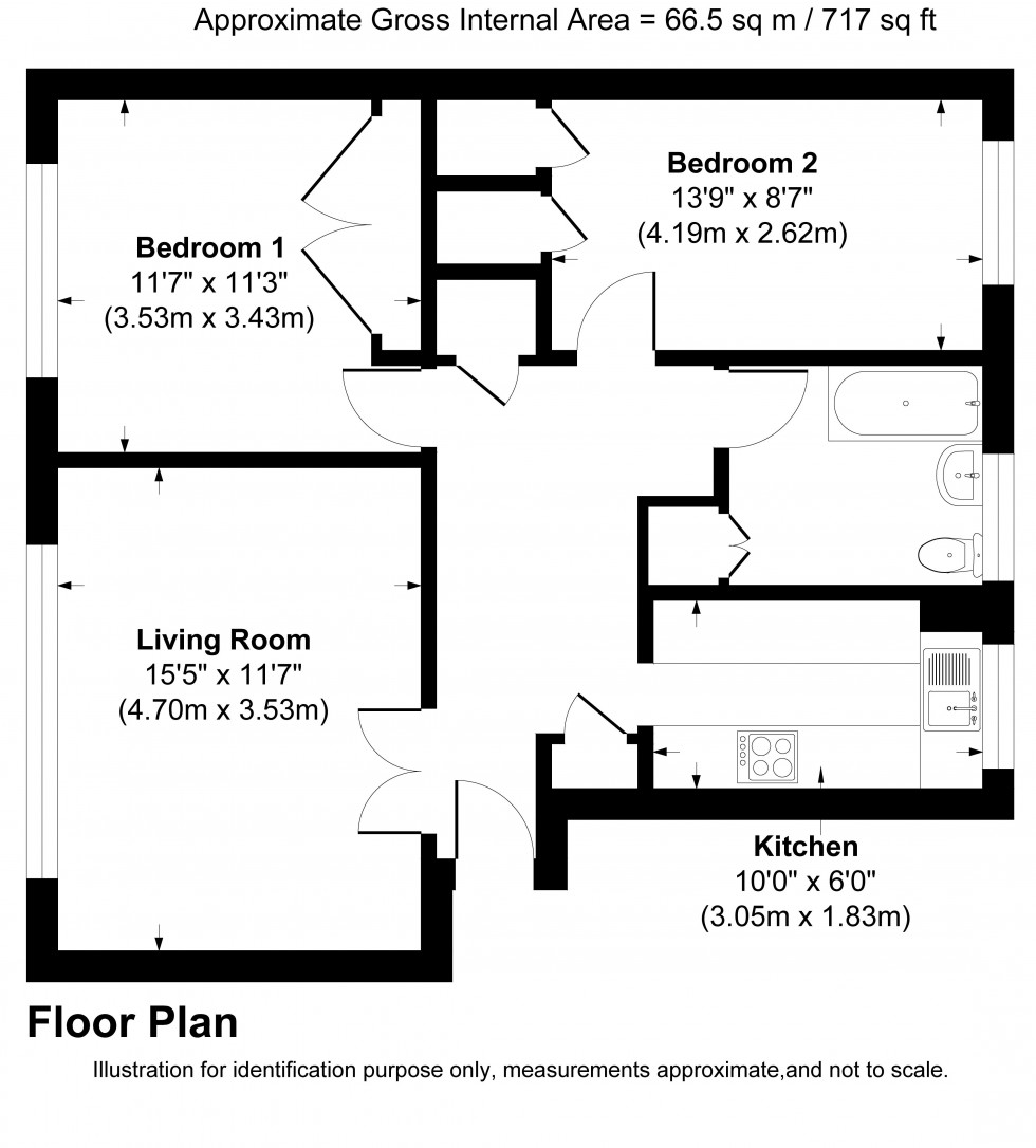 Floorplan for Jamnagar Close, Staines-upon-Thames, Surrey