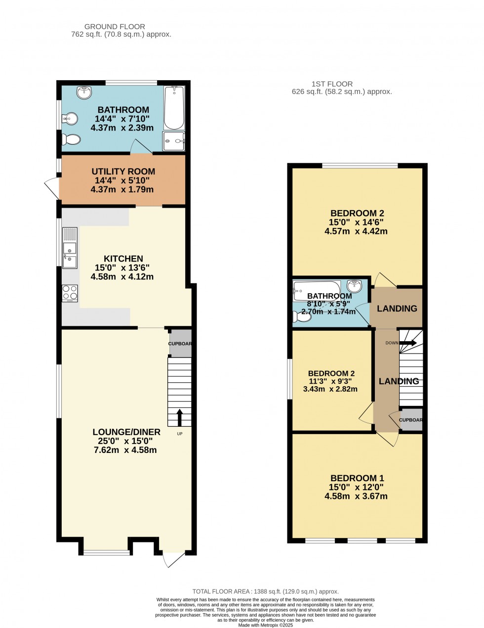 Floorplan for Oakfield Road, Ashford, Surrey