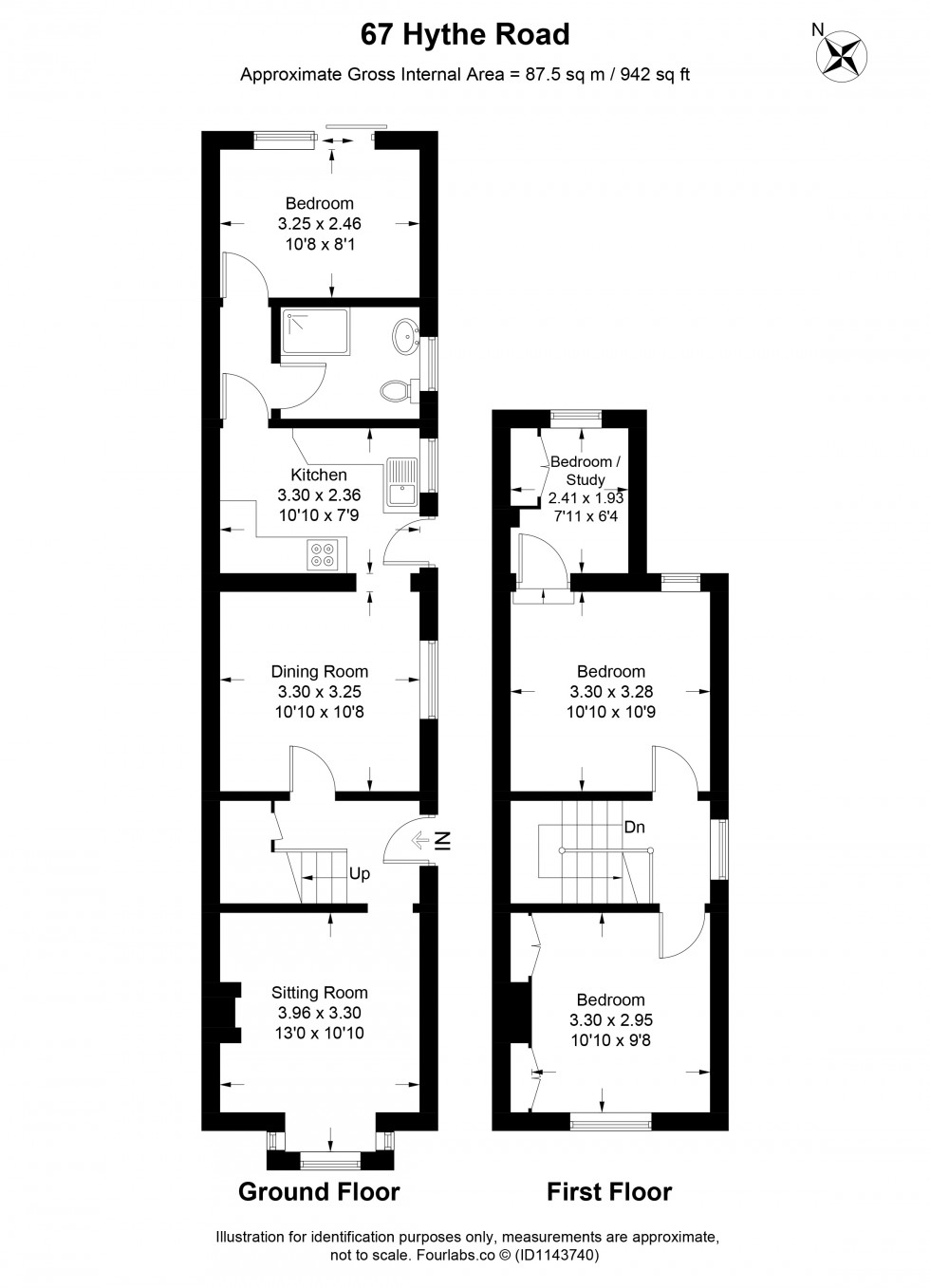 Floorplan for Hythe Road, Staines-upon-Thames, Surrey