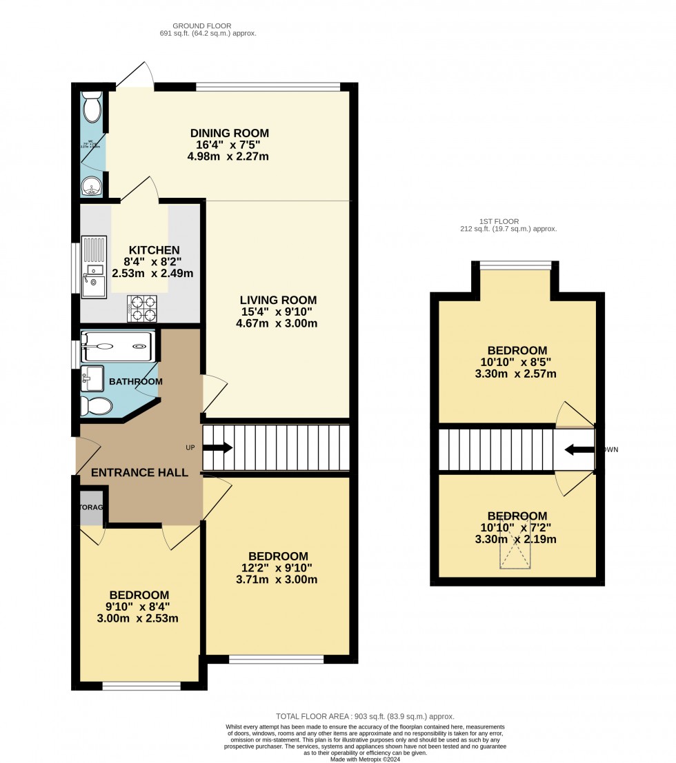 Floorplan for Clare Road, Stanwell, Surrey