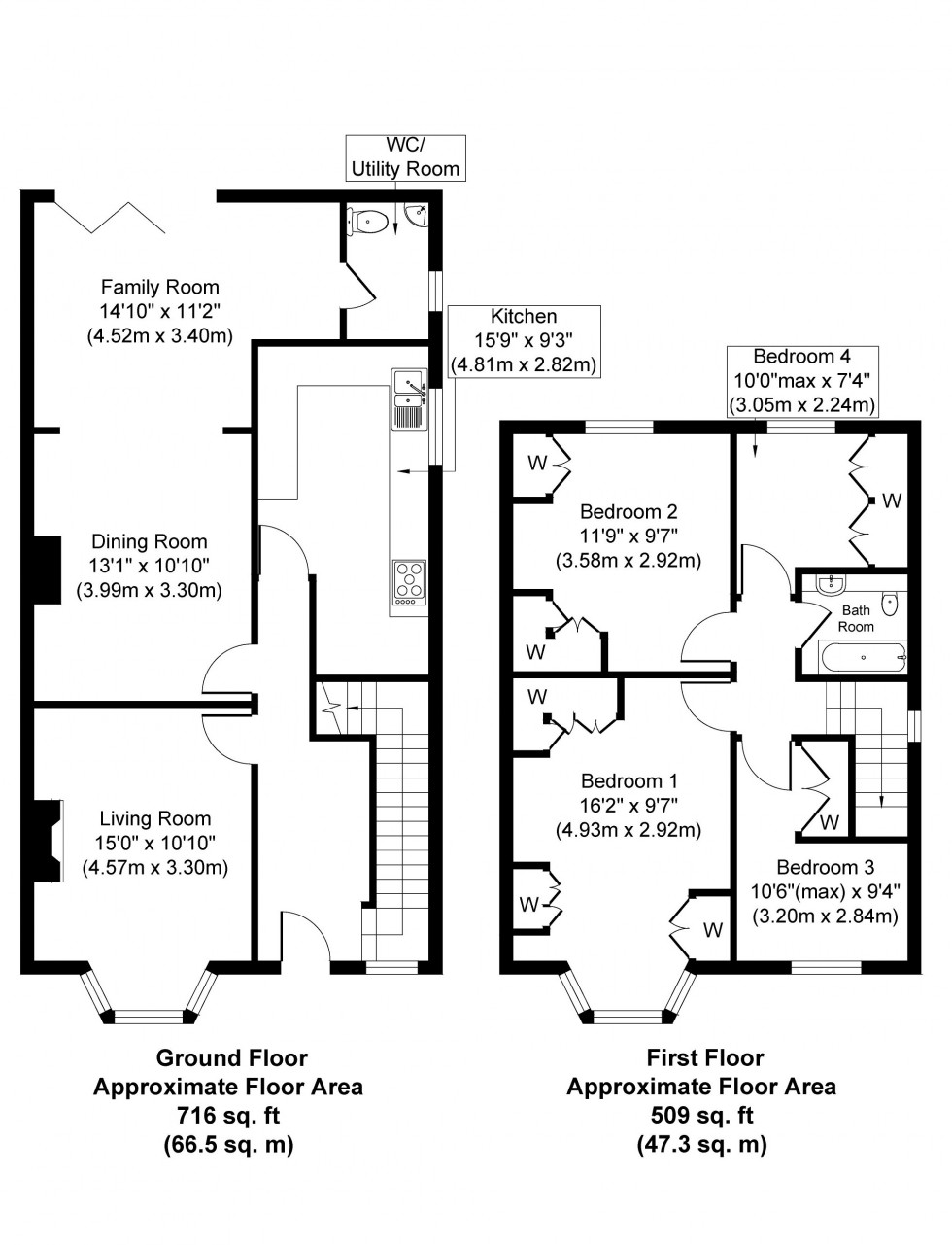 Floorplan for Rosefield Road, Staines-upon-Thames, Surrey