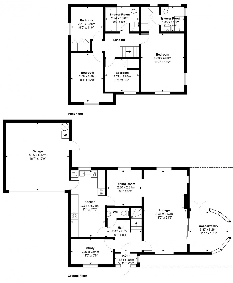 Floorplan for Manor Park, Staines-upon-Thames, Surrey