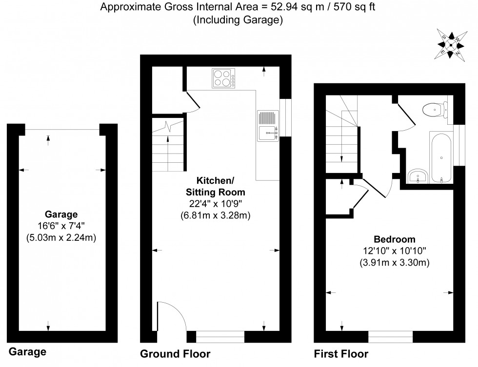 Floorplan for Windermere Close, EGHAM