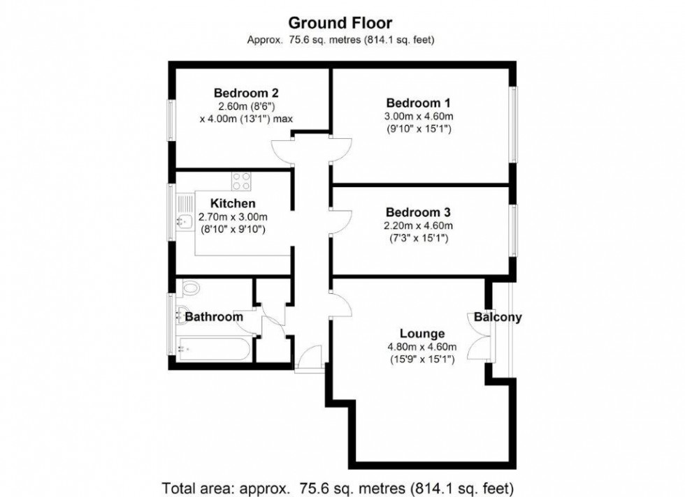 Floorplan for Robin Way, STAINES-UPON-THAMES