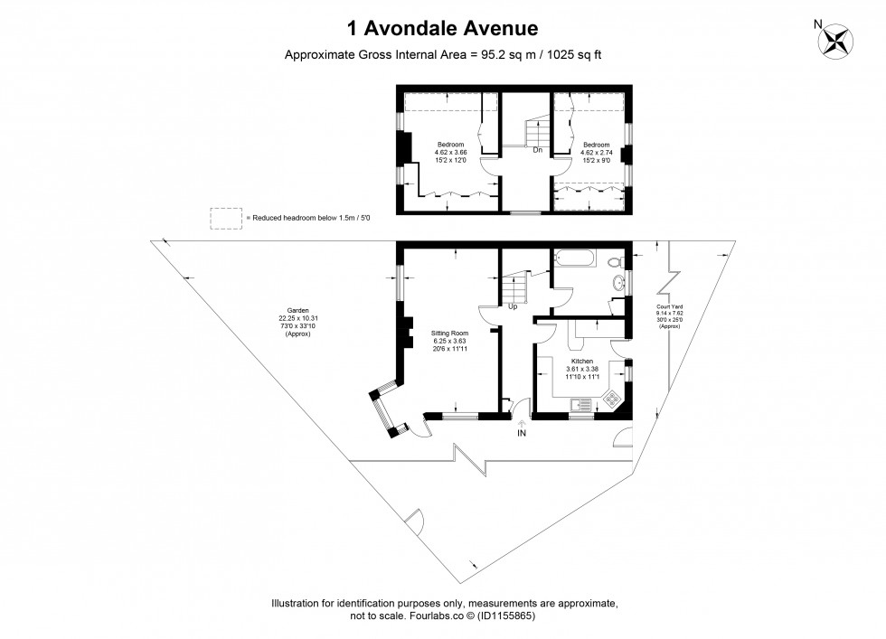 Floorplan for Avondale Avenue, Staines-upon-Thames, Surrey