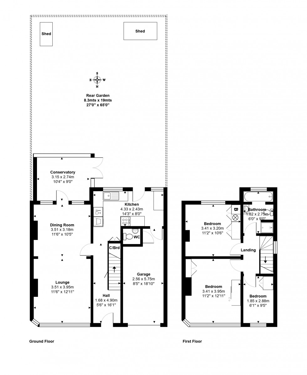 Floorplan for Cherry Tree Avenue, Staines-upon-Thames, Surrey